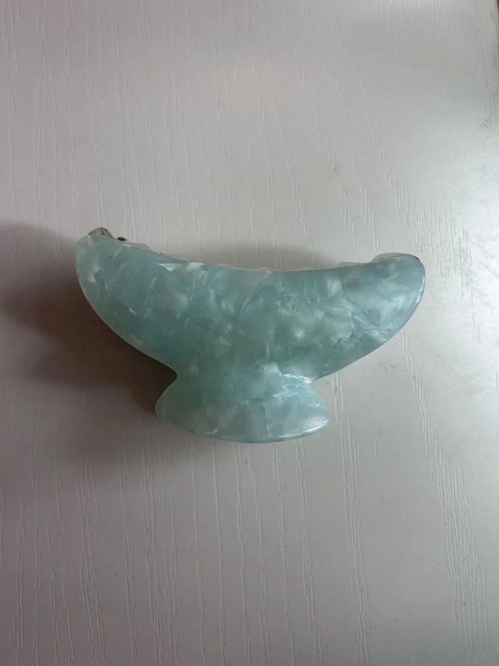 Mint Green Rhinestone Cherry Claw Clip